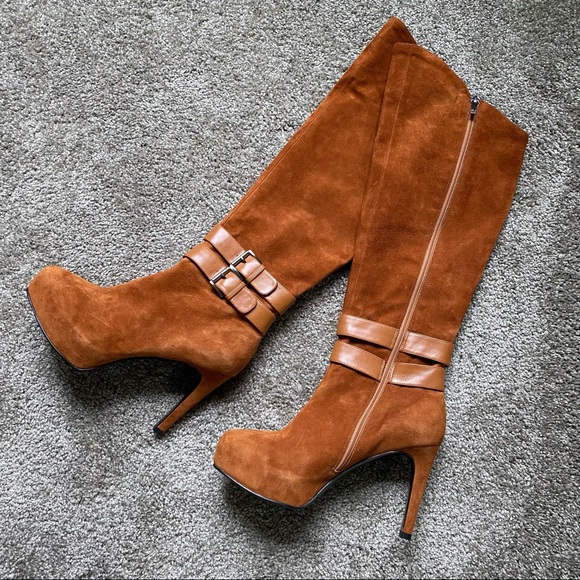 NWOT knee length Leather boots - Picture 2 of 5